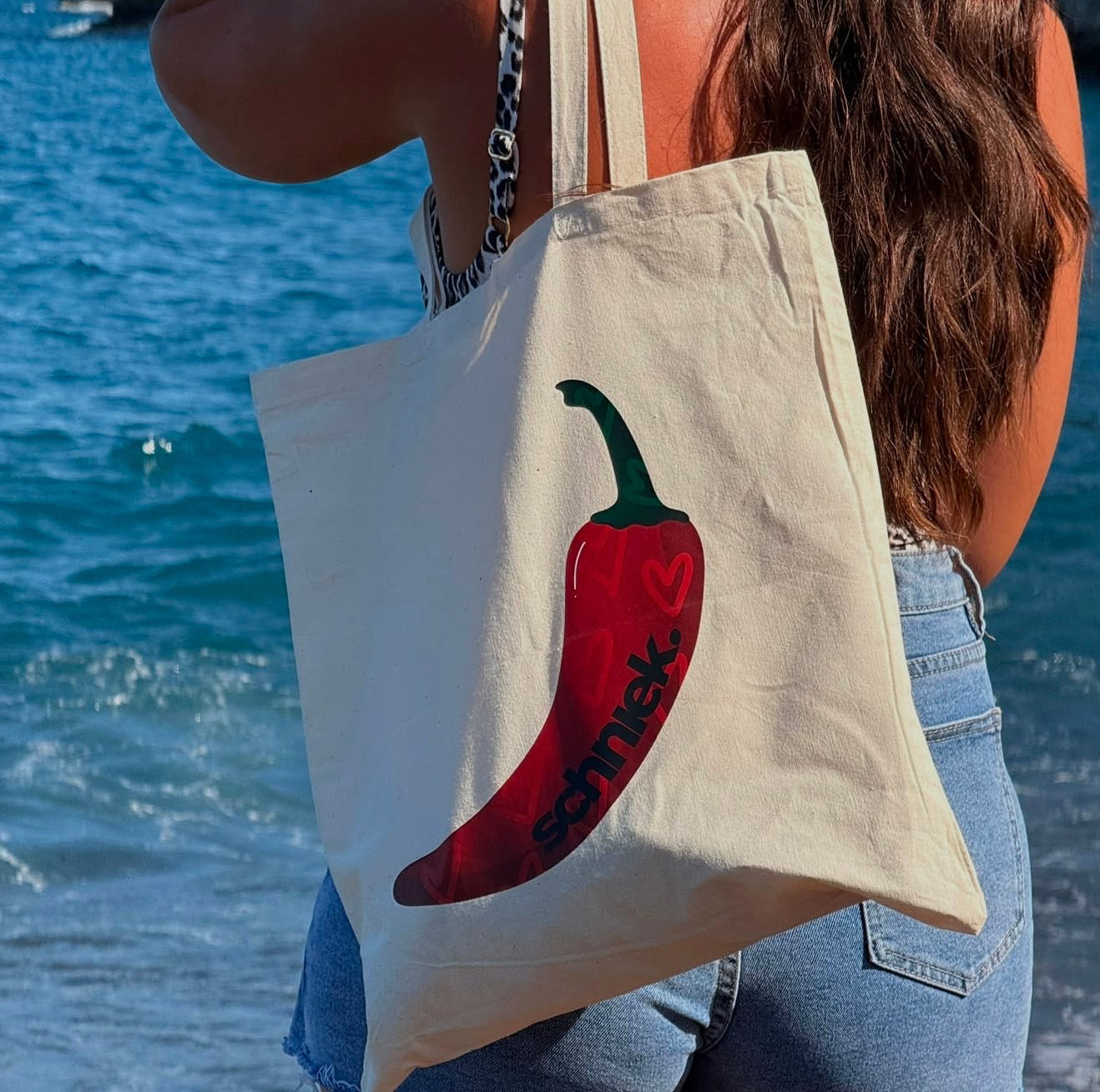 Chili Herz Tote Bag