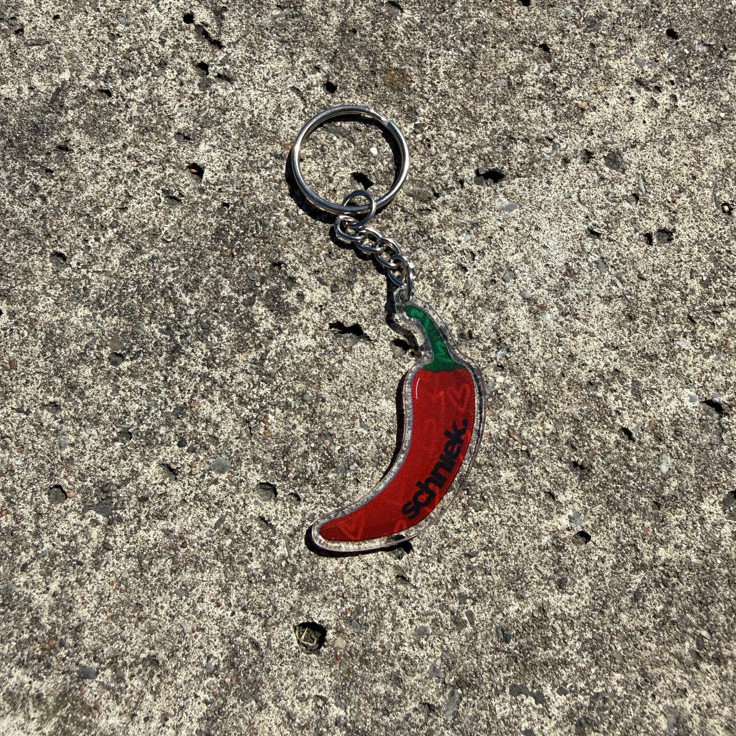 Chili Herz Schlüsselanhänger