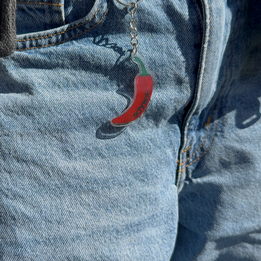 Chili Herz Schlüsselanhänger