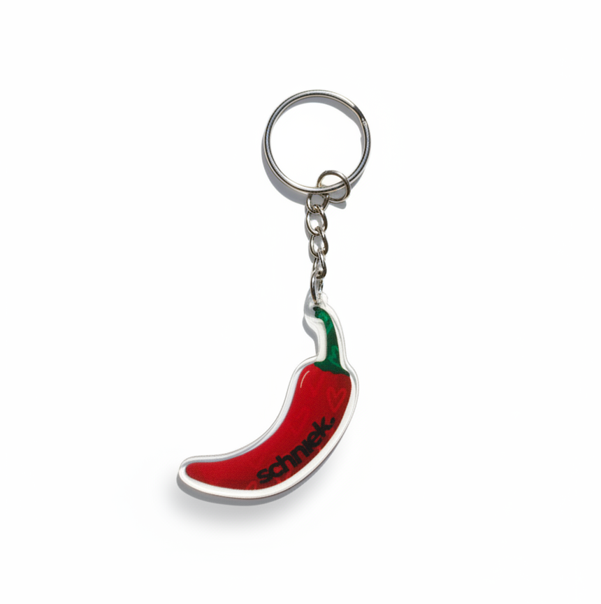 Chili Herz Schlüsselanhänger