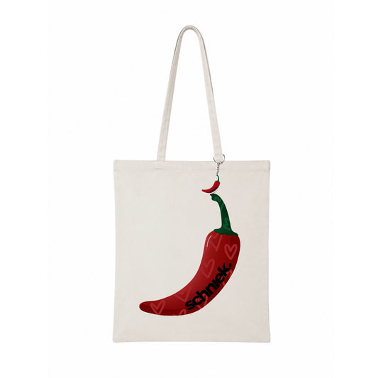 Chili Herz Tote Bag